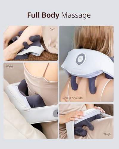 Shiatsu Neck and Back Massagers with Heat, 150 Mins Uses, 4 Modes & Adjustable Massage Head, Electric 3D Deep Tissue Kneading for Shoulder, Leg, Muscle Soreness, Pain Relief, Relaxation for Women, Men 8