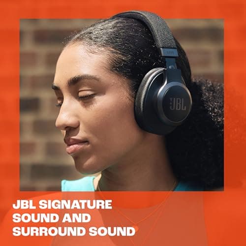 JBL Live 770NC - Wireless Over-Ear Headphones with True Adaptive Noise Cancelling with Smart Ambient, Up to 65 Hours of Battery Life, Comfort-fit Fabric Headband & Carrying Pouch (Black) 5