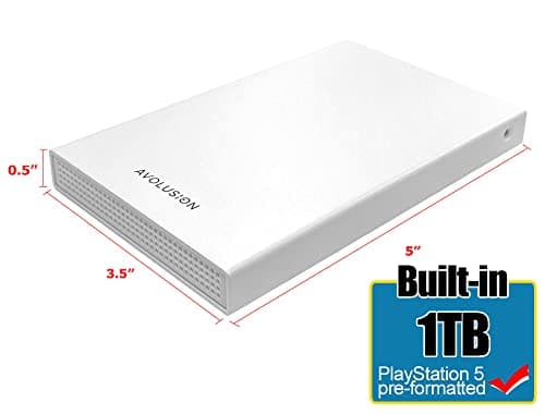 Avolusion HD250U3-WH 1TB USB 3.0 Portable External Gaming Hard Drive - White (for PS5, Pre-Formatted) 2