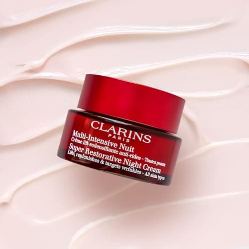 Clarins Super Restorative Night Cream | Anti-Aging Moisturizer For Mature Skin Weakened By Hormonal Changes | Illuminates & Densifies Skin | Lifts & Tones | Targets Spots & Wrinkles | 1.7 Ounces 3