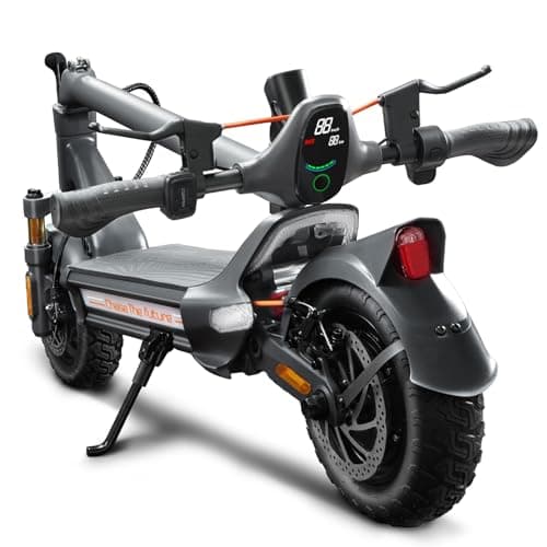 CUNFON Electric Scooter, 1200W Motor, MAX 50 Miles Long Range & 31 mph Top Speed, with 10.5" Off Road Tires, Dual Brake & Dual Suspension Commuting E-Scooter for Adults and Teens