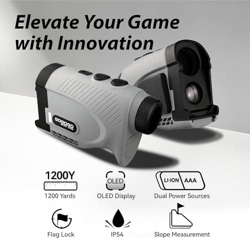 Gogogo Sport Vpro Gen 2 Golf Laser Rangefinder, Ultra-Clear Optics with 99% Transmission Lens OLED Display, Dual Power Sources, FlagLock/Slope/Magnetic/Lightweight (Gen 2) 5