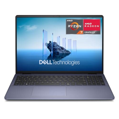 Dell 16 Laptop DC16256-16.0-inch 16:10 FHD+ Anti-Glare Non-Touch 300nits Display, AMD Ryzen 7 250, AMD Radeon Graphics, 16GB Memory, 1TB SSD, Backlit English Keyboard with Fingerprint Reader