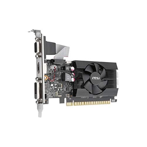 MSI Gaming GeForce GT 710 2GB GDRR3 64-bit HDCP Support DirectX 12 OpenGL 4.5 Single Fan Low Profile Graphics Card (GT 710 2GD3 LP)