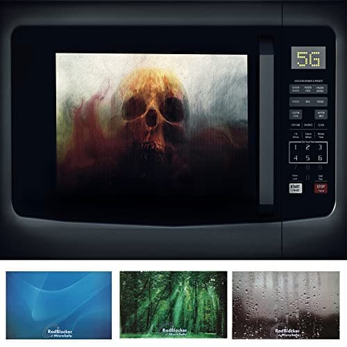 Smart-Safe.com MicroSafe EMF Blocker Microwave Cover - Magnetic EMF Shield, MF & RF Frequency Protection 100% - EMF Blockers for Home Appliances, Easy Apply EMF Protection - Jungle Spirit, Medium 14" 5