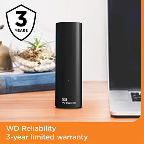 Western Digital 8TB Elements Desktop External Hard Drive, USB 3.0 external hard drive for plug-and-play storage - Western DigitalBWLG0080HBK-NESN, Black 5