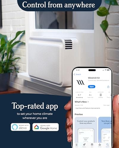 Windmill Window Air Conditioner - Quiet & Smart, Easy Install, Voice-Enabled, Remote & App Control AC Unit - 6,000 BTU 4