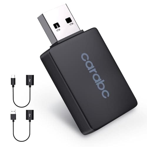 Wireless CarPlay Adapter for Apple iPhone - Converts Factory Wired to Wireless CarPlay, Plug-and-Play, Auto Connect, Compatible with Car from 2014 Onwards & iOS 10 +