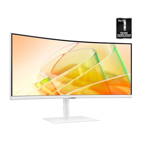 Samsung 34” ViewFinity (S65TC) Series Ultra-WQHD 1000R Curved Computer Monitor, HDR10, 100Hz, AMD FreeSync, Thunderbolt 4, Height Adjustable Stand, Built-in Speakers, Eye Care, LS34C650TANXGO, 2024 2