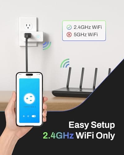 BN-LINK WiFi & Bluetooth Smart Plug, Heavy Duty Smart Timer Outlet Works with Alexa & Google Home Assistant, Remote & Group Control, No Hub Required, ETL & FCC Certified, 2.4GHz WiFi Only, 4 Pack 3