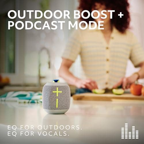 Ultimate Ears WONDERBOOM 4 Outdoor Speakers Bluetooth Waterproof with Big Bass & 360-Degree Sound, Dustproof Floating Wireless Speaker, 131ft Range - Gray 3