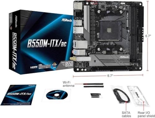 ASRock B550M-ITX/AC Supports 3rd Gen AMD AM4 Ryzen™ / Future AMD Ryzen™ Processors motherboard Mini ITX 5