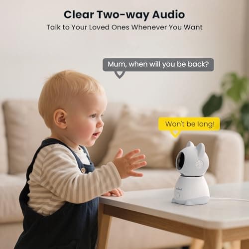 ieGeek Baby Monitor with 5" HD Screen, 2K Camera & Night Vision – WiFi/No-WiFi Dual Mode, PTZ, Cry/Motion Detection, 2-Way Audio, Temp/Humidity Sensor, Auto Tracking, Secure App & Remote Contro 4