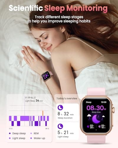 Smart Watch for Women Men Fitness: Smart Watch for iPhone&Android Bluetooth Call with SpO2 Sleep Heart Rate Monitor,IP68,Fitness Tracker with 120+Sport,Reloj Inteligente 30 Day+Battery Life, 2 Bands 5