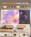 Android 14 Mini Projector with 4K 8K Support, Smart Projector with Wifi6 and Bluetooth5.4, 600 ANSI, Auto Focus & Obstacle Avoidance 1080P Portable Movie Proyector for Home Outdoor, Magcubic HY350Max 3