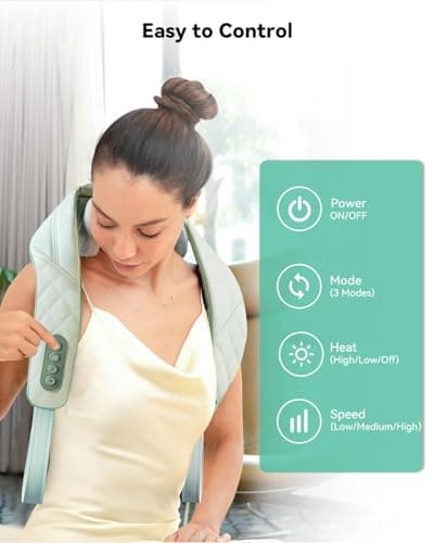 Snailax Cordless Neck Shoulder Massager with Heat, 4D Deep Tissue Kneading, Shiatsu Back Massager Pillow for Neck, Shoulder, Christmas Gifts for Men, Women 6