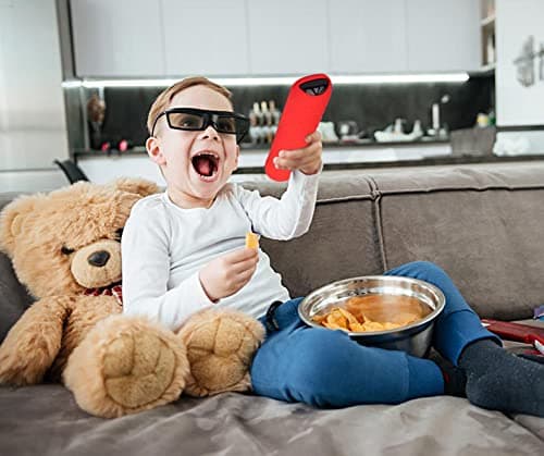 AKSHFETH Portable Electronic Device Cover for Roku Express 4K+ Voice Remote RCA1R, RC-GZ1, Streaming Stick 4K Silicone Case with Lanyard (Pink) 4