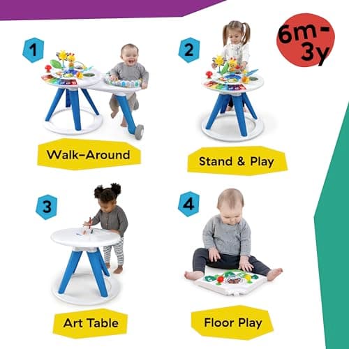 Baby Einstein Around We Grow 4-in-1 Walker, Discovery Activity Center and Table, Age 6 Months and up 4