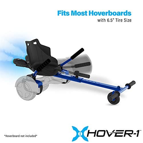 Hover-1 Falcon-1 Buggy Hoverboard Attachment Turbo LED Lights, Compatible with Most 6.5" & 8" Hoverboards, Hand-Operated Rear Wheel Control, Adjustable Frame, Easy to Install Hoverboard Go Kart 3