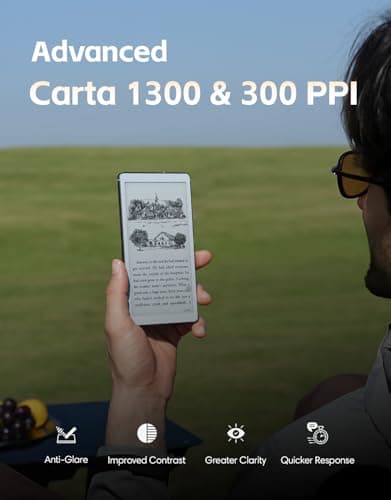 VIWOODS 6.13'' Carta1300 AiPaper Reader with 4G Connectivity, Ultra-Thin & Light E Ink eReader Device, AI Integrated, 300PPI, Adjustable Front Light, 128GB Storage 3