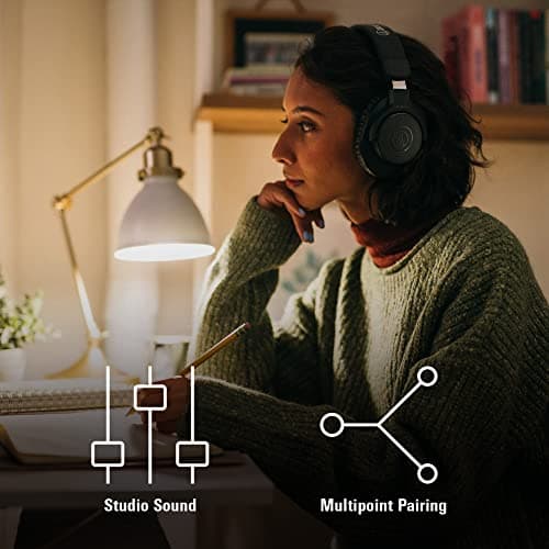 Audio-Technica ATH-M20xBT Wireless Over-Ear Headphones, Black 3