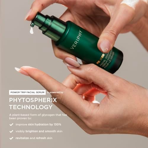 Veriphy Exfoliating AHA Facial Serum | Hydrating & Brightening Solution for Dark Spots, Fine Lines, and Wrinkles | Anti-Aging Hyaluronic Acid Serum for Face | Night Face Serum 3