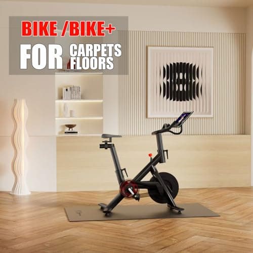 Cycleclub Exercise Bike Mat - 6mm Thick Under Bike Trainer Mat for Stationary Indoor Spin Bikes, Hardwood Floor Carpet - Black Gym Equipment Mat 3