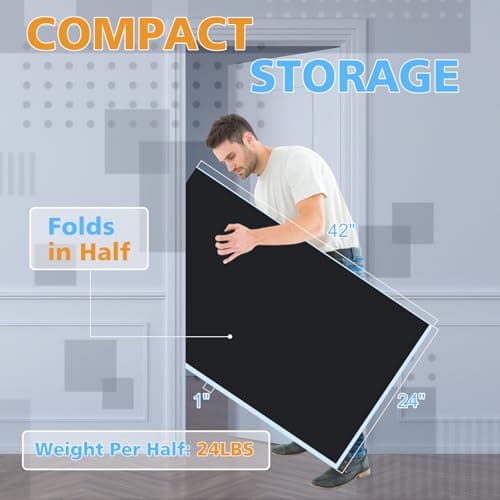 Ping Pong Table Top for Billiard Table, 7FT/8FT/9FT Foldable Table Tennis Table Topper for Pool Table, Indoor Outdoor Table Tennis Conversion Top w/Net & Premium Foam Padding (Black, 7x4 FT) 5