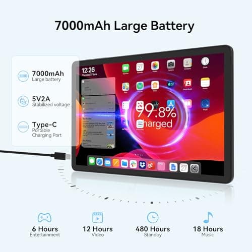 Tablet 11 inch Android 15 Tablet, 2025 Latest Update 128GB ROM 16GB RAM, 4G LTE Tableta, 5G WiFi+Cellular, Octa-Core MTK8786, 13+8 MP Rear and Front Camera,Incell FHD Screen, T-Mobile SIM Card Support 5