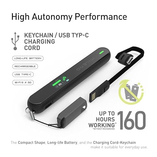 EMF Detector Rechargeable Radio Frequency Electromagnetic Field Radiation Meter 4-in-1 Handheld Digital Cell Phone 5g Detector with Dosimeter Mobile and WiFi Signal Strength Meter (Light Black) 2