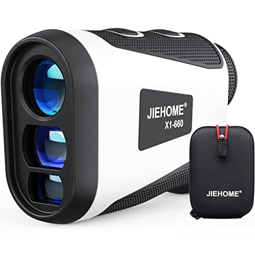 JIEHOME Golf Range Finder X1 660 Yards Rangefinder with Slope Magnetic Flag Locking 7X Magnification Rechargeable Hunting Range Finders Rangefinder for Disc Golfing Bowhunting