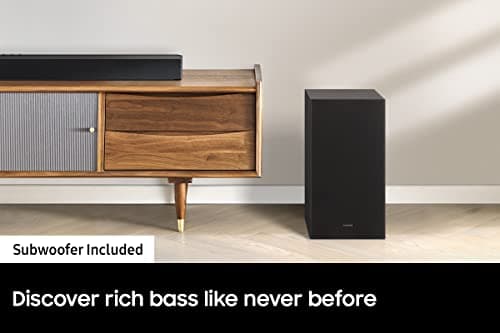 Samsung HW-B550/ZA 2.1ch Soundbar with Dolby Audio, DTS Virtual:X, Subwoofer Included, Adaptive Sound Lite, Bluetooth Multi-Device Connection, Wireless Surround Compatible, 2022, Black 5