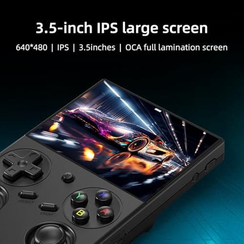 Classic Up Retro Handheld Game Console,Portable Game with 3.5 Inch IPS Screen,with 64G TF Card Pre-Installed 4353 Games Supports 5G WiFi Bluetooth HDMI and TV Output 3
