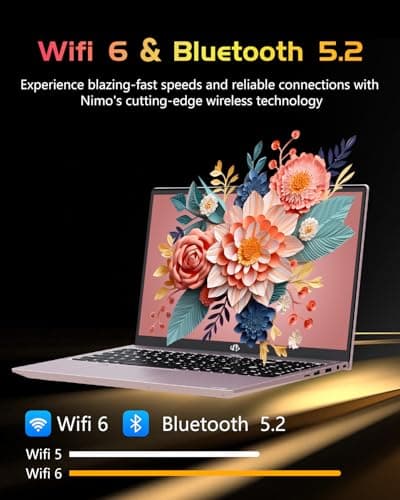 NIMO 15.6 IPS FHD-Laptop, 16GB RAM 1TB SSD Intel Pentium Quad Core N100, Computer with Backlit Keyboard Fingerprint (Beat to i3-1115G4 Up to 3.4GHz) Laptops for Student, Win 11 Rose Gold 5