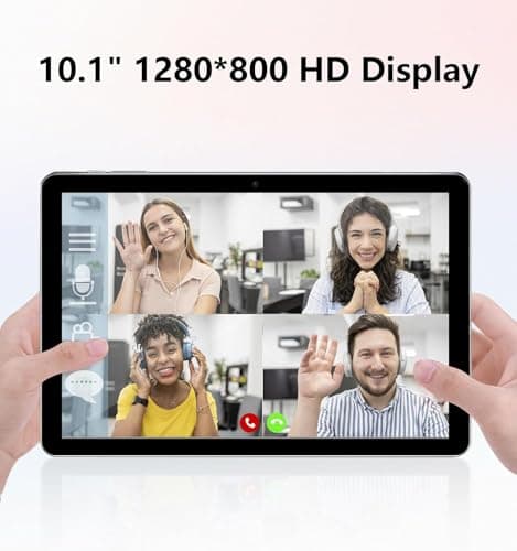 ECOPAD 10.1 Inch Tablet, Android 15 Tablets 12GB(4+8) RAM / 64GB ROM / 1TB SD Card Expansion, 1280x800 IPS HD Touchscreen, 6000mAh Battery, Bluetooth 5.0, Dual Cameras, GMS, Dual Band WiFi, Black 4