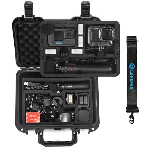 Lekufee Waterproof Hard Case Compatible with Gopro Hero 13/12/11/10/9/8/Media Mod/Gopro Volta/Creator Edition/Action Camera and Accessories(Case Only)