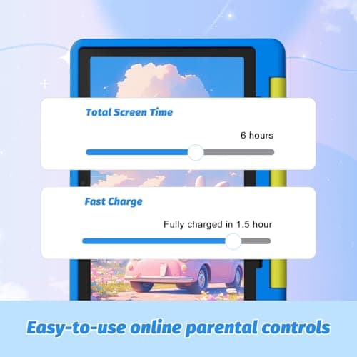 URAO Kids Tablet, Android 14 Tablet for Kids 10 inch Octa-Core with Case, 64GB 1TB TF Card Expandable for Toddler Children, Parental Control, Dual Camera, WiFi,Gift 5