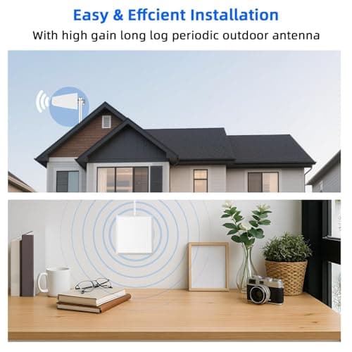 Cell Phone Booster for Home & Multi-Room,Cell Phone Signal Booster for Band 5/12/13/17,Boost 5G 4G Data for All U.S. Carriers FCC Approved Cell Signal Booster (Blue) 3