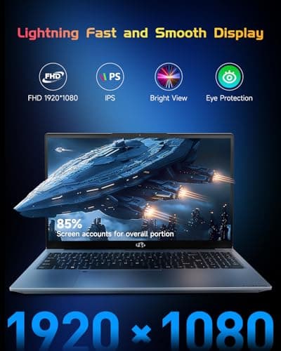 NIMO 15.6 IPS FHD-Laptop, 16GB RAM 1TB SSD Intel Pentium Quad Core N100, Computer with Backlit Keyboard Fingerprint (Beat to i3-1115G4 Up to 3.4GHz) Laptops for Student, Win 11 Sliver 3