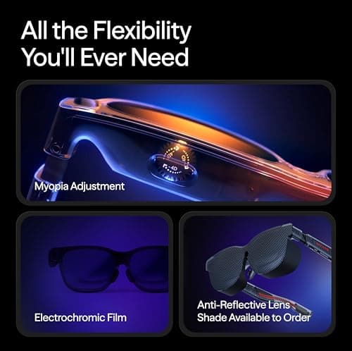 VITURE Luma Pro XR Glasses — 152” 1200p Ultra Sharp Display, 1000 Nits, 52° FOV, Dimming Adjustments, AR Glass for iPhone 17/16/15, Android, Mac, PC, Steam Deck, First-Ever XR Experience for Switch 2 4