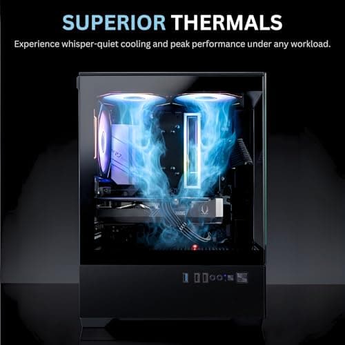 NOVATECH Prism - Prebuilt Gaming PC Desktop Computer - Radeon RX580 - Xeon i7 3.5GHz - 16GB RAM - 512GB SSD WiFi/BT, Win 11 - Gaming Computer Tower - Pre Built PC Gaming - 1 Year Warranty 5