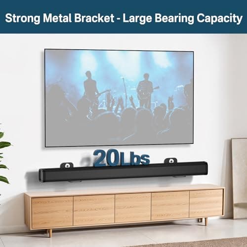 notiela Soundbar Mount Shelf for Samsung, Sony, LG, Vizio, Bose, Onn and More Soundbar Wall Mount Bracket - Sound Bar Mounts Under TV Mounting Bracket 5