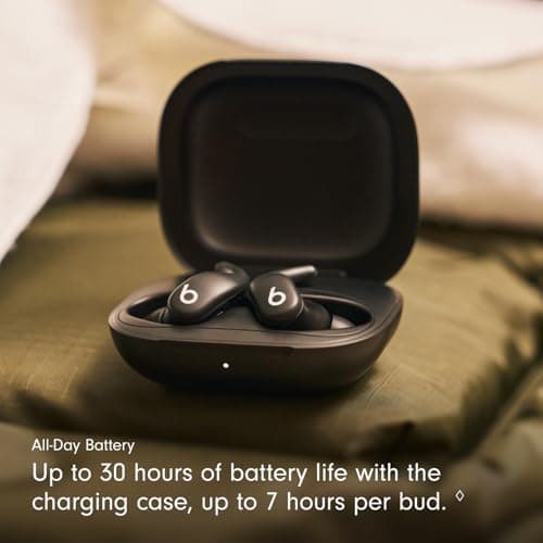 Beats Powerbeats Fit - Wireless Noise Cancelling Workout Earbuds with Secure-Fit Wingtips, Up to 30-Hour Battery Life, Sweat & Water Resistant, Apple & Android Compatible - Jet Black 3