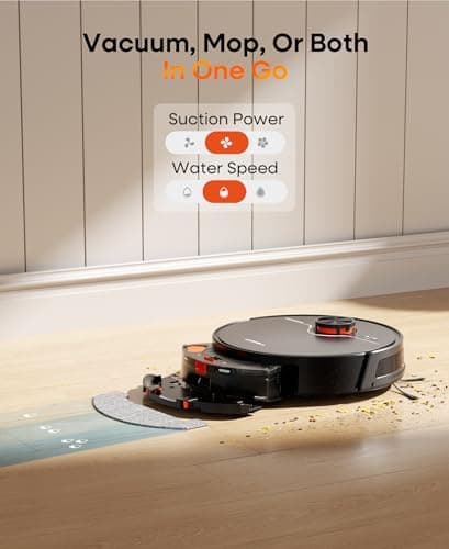 uninell Robot Vacuum and Mop Combo,Lidar Navigation Robotic Vacuum Cleaner with 3.5L Self Emptying Station,5000Pa Vacuum Robot,180mins Runtime,No-Go&No-Mop Zones,App/Alexa/Remote Control,UR3 5