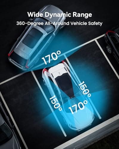 IIWEY N5 4 Channel Dash Cam 360° View, 1080P Front and Rear Inside, Left Right Dash Camera for Cars, 8 IR Lamps Night Vision, 5G WiFi & APP Control, G-Sensor, Parking Mode, with a Free 128GB SD Card 4