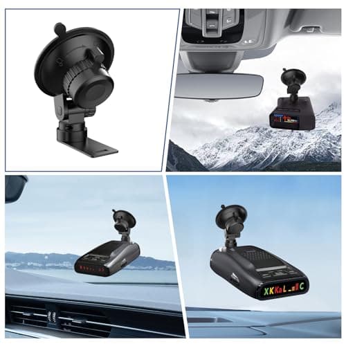 Radar Detector Mount,Car Windshield &Dashboard Suction Cup Bracket,Suitable for UNIDEN R1 R2 R3 R4 R7 DFR3 DFR6 DFR7 DFR8 DFR9 Radar Detector (Only Applicable to Uniden Models),Easy to Install 5