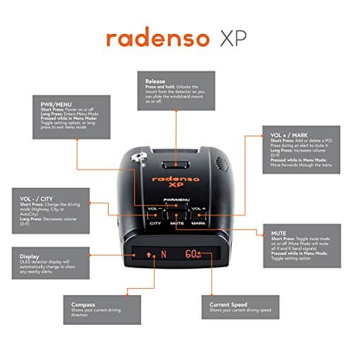 Radenso XP Radar & Laser Detector with GPS Lockouts 2