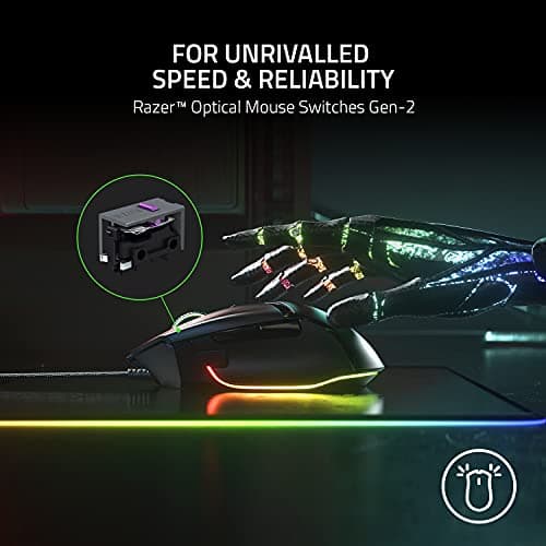 Razer Basilisk V3 Customizable Ergonomic Gaming Mouse: Fastest Gaming Mouse Switch - Chroma RGB Lighting - 26K DPI Optical Sensor - 11 Programmable Buttons - HyperScroll Tilt Wheel - Classic Black 3