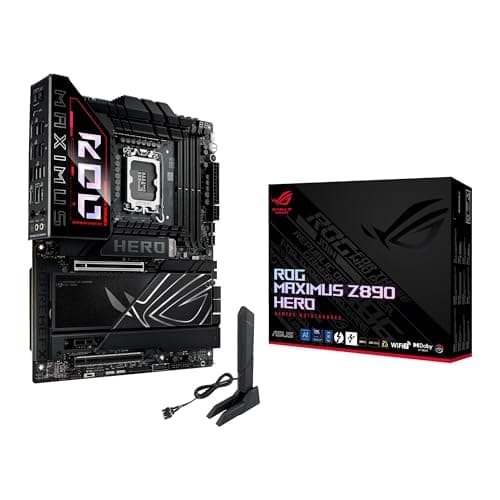ASUS ROG Maximus Z890 Hero Intel Z890 LGA1851 DDR5 9200 HDMI 2xUSB4 6X M2 USB3.2 WiFi 7 + BT Aura RGB 5Gbit + 2.5Gbit LAN ATX 22+1+2+2 Power Phases, Motherboard