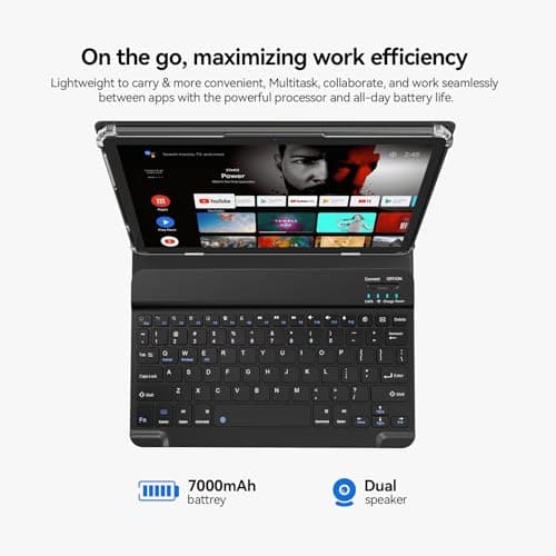 SUNTUNG Tablet, 2025 Latest 11 inch Android 15 Tablet, 5G WiFi+Cellular, MTK8786 Octa-Core, 16GB 128GB 1TB Expansion, 4G LTE Tableta, 21MP Camera, Gemini AI 2.0, Tablets with Keyboard, Mouse, Case 4